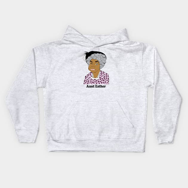 SANFORD AND SON AUNT ESTHER FAN ART!!! Kids Hoodie by cartoonistguy